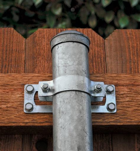 attach wood fence to metal post brackets|ozco wood metal fence brackets.